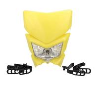 Phare Avant De Moto Pour Kawasaki Pour KLX 250 450 Pour KMX 125 Pour KDX Pour WR KX Pour KLR Pour KLE 110 125 140 300 650 Plaque Phare Moto 12V 35W Feux De Croisement(Yellow)