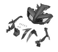 Phare Avant De Moto Pour MT-09 Pour MT09 2017 2018 2019 2020 Couvercle Phare LED Ensemble Couvercle Carénage Nez Supérieur Capot Tête Avant Moto Feux De Croisement(Set Black)