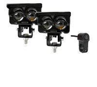Phare Avant De Moto Projecteur LED Pour Moto Lampe De Travail Phare De Conduite Éclairage Supplémentaire Pour Camion Tout-terrain Feux Antibrouillard Feux De Croisement(2pcs and switch)