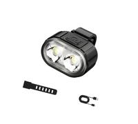 Phare avant de vélo rechargeable avec sangle flexible | Câble de type C et boîtier ABS pour la conduite de nuit, les trajets quotidiens
