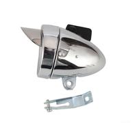 Phare avant de vélo rétro chromé classique en métal avec angle de vision de 160 degrés, éclairage de vélo alimenté pour la sécurité de nuit, argenté (argenté)