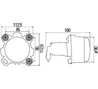Projecteur principal HELLA 1BL 247 042-007