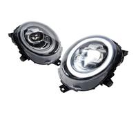 Phare Avant Ensemble Phares À LED Avec Halo Angel Eye Pour BMW Pour Mini F56 Et Pour Cooper 2014-2019(2pc White Halo)
