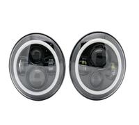 Phare Avant Ensemble pour Classic pour Mini pour Austin pour Rover pour BMW pour Yamha Phare 7" E Mark 7" Angel Eye LED DRL Phares Phares Avant Ensemble(2PC Black Headlight)