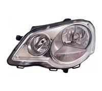 Phare Avant Gauche h7 h1 Parabole Chrome pour VW Polo 2005 Au 2008 Valeo