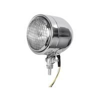 Phare Avant Halogène Rétro pour Moto - avec Support De Fixation Modèle pour Universel (Type CG125)(Black Clear Lens)