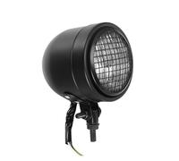 Phare Avant Halogène Rétro pour Moto - avec Support De Fixation Modèle pour Universel (Type CG125)(Black Yellow Lens)