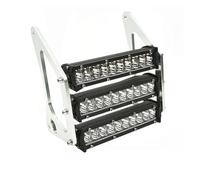 Phare Avant Moto Étanche Avec Support Pour Grom Pour MSX 125SF Pour Ducati Pour Venom Pour MSX125 Phare Moto(Black-Silver Bracket)