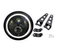 Phare Avant Moto Phare LED Universel pour Motos pour Cafe pour Racer 7.5 Pouces avec Boîtier De Phare DRL Unités Phares Moto(Light with bracket4)