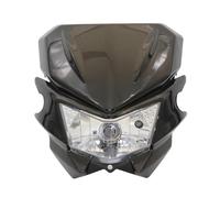Phare Avant Moto Plaque Phare Moto pour Kawasaki pour KLX 250 150 450 KX 250F Carénage Universel pour Pièces Rechange Réglage Phare Motocross pour Enduro Phare Moto(Le Noir)