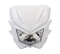 Phare Avant Moto Plaque Phare Moto pour Kawasaki pour KLX 250 150 450 KX 250F Carénage Universel pour Pièces Rechange Réglage Phare Motocross pour Enduro Phare Moto(Blanc)