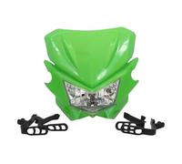 Phare Avant Moto pour Kawasaki pour KlX 250 150 450 12V Phare Universel Phare Halogène Accessoires Moto Plaque Phare Moto Pit Bike Phare Moto(Green)
