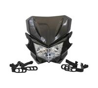 Phare Avant Moto pour Kawasaki pour KlX 250 150 450 12V Phare Universel Phare Halogène Accessoires Moto Plaque Phare Moto Pit Bike Phare Moto(Le Noir)