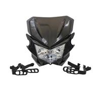 Phare Avant Moto pour Kawasaki pour Klx250 pour KLX 150 450 Plaque Phare Motocross Phare Universel Accessoires Phares Vélo Saleté pour Enduro Phare Moto(Le Noir)