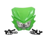 Phare Avant Moto pour Kawasaki pour Klx250 pour KLX 150 450 Plaque Phare Motocross Phare Universel Accessoires Phares Vélo Saleté pour Enduro Phare Moto(Green)