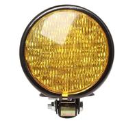 Phare Avant Moto pour Phare pour Moto pour Rond pour Noir pour Touring pour Chopper De Rétro 5 Pouces Lampe Avant Ambre Unités Phares Moto(D)