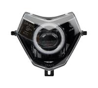 Phare Avant Moto pour Sherco pour Pit Dirt Bike Accessoires De Motocross Moto Phares LED Ouverture Contrôlée par Bluetooth Yeux d'ange Unités Phares Moto