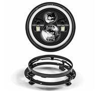 Phare Avant Moto pour Touring pour Electra pour Glide pour Road pour Phare LED 7 Pouces Feux Antibrouillard 4,5 Support Fixation Pièces Unités Phares Moto(7inch and Bracket B4)