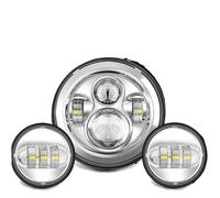 Phare Avant Moto pour Touring pour Electra pour Glide pour Road pour Phare LED 7 Pouces Feux Antibrouillard 4,5 Support Fixation Pièces Unités Phares Moto(7inch and 4.5inch S6)