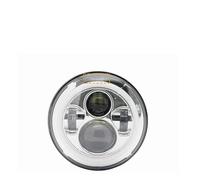 Phare Avant Moto pour Touring pour Road pour King pour Street pour Glide Accessoires Bague D'adaptation 7" Phare LED Moto 7 Pouces Feux Antibrouillard Halo 4,5 Pouces Phare Moto(7 inch Chrome B)