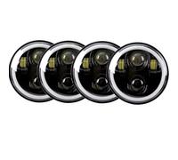 Phare Avant Pour BMW 325i 528i 535i 735i E30 4x 5-3/4 5,75" Phare LED Pour Feux De Virage Pour DRL Jeu De Phares(Noir)