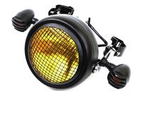 Phare Avant Pour Café Pour Racer Pour Chopper Pour Bobber Phare Rond Universel À LED Pour Moto Compatible Avec Les Modèles 6,5 Pouces Ensemble Phare Moto(One Set C)