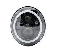 Phare Avant Pour Classic Pour Mini Pour Austin Pour Rover Pour BMW Pour Yamha Phare 7" E Mark 7" Angel Eye LED DRL Phares Feux Avant(1PC black Headlight)