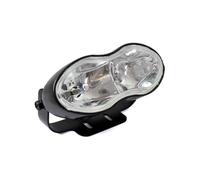 Phare Avant Pour Moto Ampoules H3 Rétro À Double Vague Phare Ovale Personnalisé Universel Pour Sportster Pour Cruisers Pour Chopper Pour Bobber Pour Cafe Pour Racer Moto Plaque Phare Moto