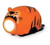 Legami - Feu Avant de vélo avec Cloche, thème Tiger, Sangle réglable, 3 Modes Lumineux, 5 Modes sonores, câble de Type C Inclus, Rechargeable, résistant à l'eau