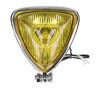 Phare avant triangulaire pour moto - Pour modèle vintage - 12 V - 55 W - Filetage M10 - Pour moto - Triangle