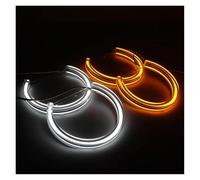 Phare Avant Yeux D'ange LED En Cristal Pour BMW E46 Pour M3 E38 E39 E36 Phare Au Xénon Tuning DTM Style Halo Rings DRL Feux Jour Retrofit 131 Mm X 4,5 Cm Jeu De Phares(White yellow,131mm x4)
