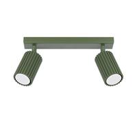 PHARE CARBONE 2 GU10 VERT OLIVE ALU SOLLUX SL.1618