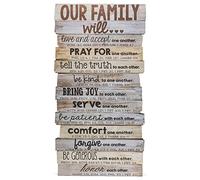 Phare Christian Products Notre Famille encadrée Plaque Murale, Multicolore, 8 1/2 x 16 1/2"
