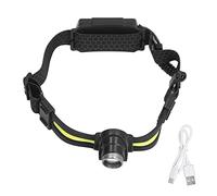 Phare COB à Double Source de Lumière, Lampe Frontale LED étanche Réglable à 90 Degrés avec Capteur de Mouvement pour L'exploration, la Course de Nuit, Le Camping, la Randonnée