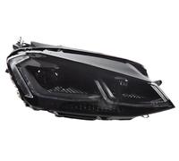 Phare Coque Couvercle Lampe Frontale Phare LED Phares DRL Clignotant Feux De Route Pour VW Pour Golf 7 Pour MK7 Pour GTI 2013-2017 Voiture Phares Avant Lentille Coque(Noir,LHD)