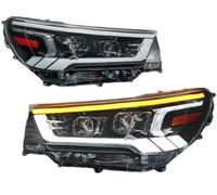 Phare Coque Couvercle Pour Toyota Pour HILUX Pour REVO Pour ROCCO 2021-2022 Lampe Frontale Phare LED Phares DRL Clignotant Feux Route Voiture Phares Avant Lentille Coque(LHD)
