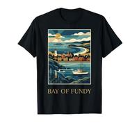 Phare côtier de la Baie de Fundy Canada - Design de Voyage rétro T-Shirt