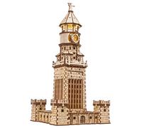 Phare d?Alexandrie ? Maquette en bois lumineuse à construire, veilleuse décorative brown TU