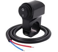 Phare de guidon de moto noir en alliage d'aluminium, bouton marche/arrêt, interrupteur d'éclairage avec accessoire de moteur en caoutchouc Interrupteur Bouton Guidon Moto