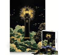 Phare de l'éternité︰ Lumière Qui Guide dans la tempête Puzzle de 1000 pièces pour Adolescents Exercice Mental Détente légère Coffret Cadeau Unique (50x75cm)