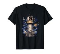 Phare de l'observatoire Cosmique planètes étoiles T-Shirt