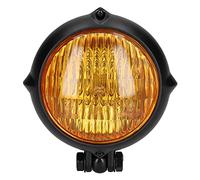 Phare de Moto, 4.8 '' Universel 12V 55W Vintage Rond Jaune Lampe Modification Moto Lumière Avant