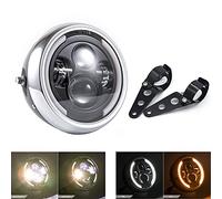 Phare de moto 7,5 pouces Led Phares avant de moto pour Cafe Racer Bobber Chopper