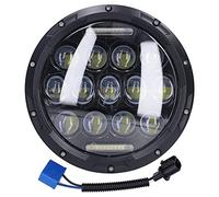 Phare de Moto LED 7 Pouces 6000K 3000LM, Phare étanche, Ajustement Universel pourWrangler