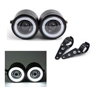 Phare de moto LED avant double phare avant pour café Racer Chopper personnalisé Bobber