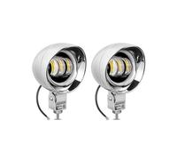 Phare De Moto Phare Avant LED Moto Projecteur Blanc Jaune Yeux D'ange Halo Pour Suzuki Pour Cafe Racer Pour Softail Pour Bobber Pour Chopper(2piece With Halo Ring)