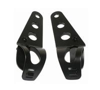 Phare de moto Pour Cafe Racer Bobber Chopper 6.5 Pouces Phare Led Spirale Blanc Support De Montage Latéral Moto(B)