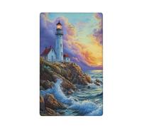 Phare de plage tour côtière simple simple plaque murale vierge couvercle d'interrupteur décoratif 1 gang pour cuisine salle de bain taille 11,4 x 7 cm