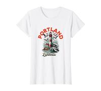 Phare de Portland T-Shirt Graphique avec Valeur, Femme, Blanc, M