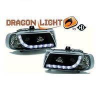 Phare De Projecteur LHD LED Dragon DRL Noir Pour Seat Ibiza Cordoba